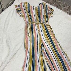 As U Wish Multicolor Striped Jumpsuit
